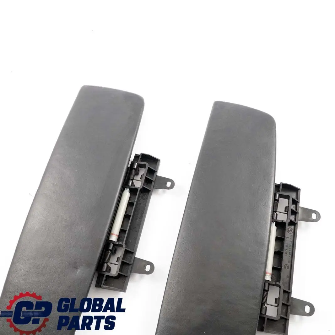 BMW 7 er E65 E66 Set Abdeckung Mittelarmlehne Vorne Leder Schwarz - SKU 7118093 - Teilenummer 7118093