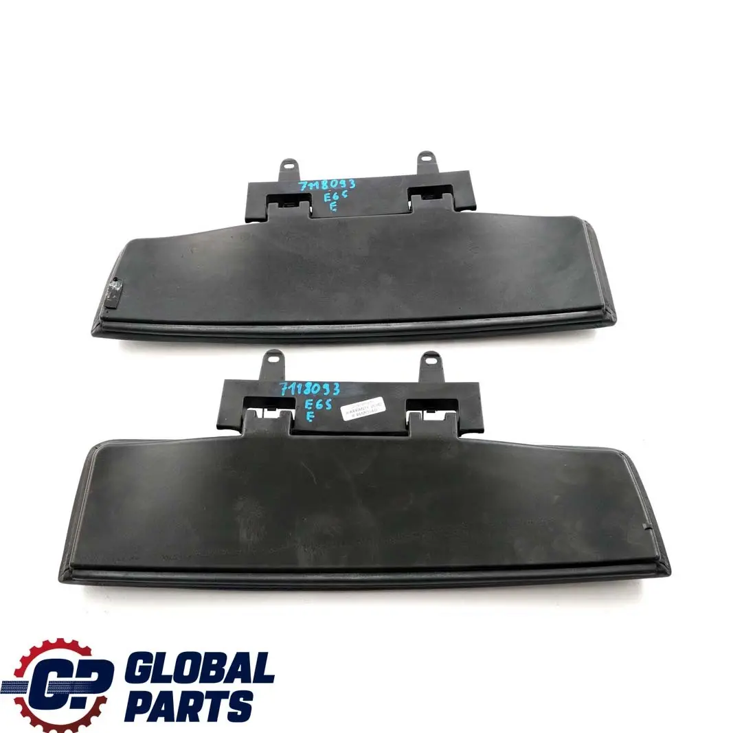 BMW 7 er E65 E66 Set Abdeckung Mittelarmlehne Vorne Leder Schwarz - SKU 7118093 - Teilenummer 7118093