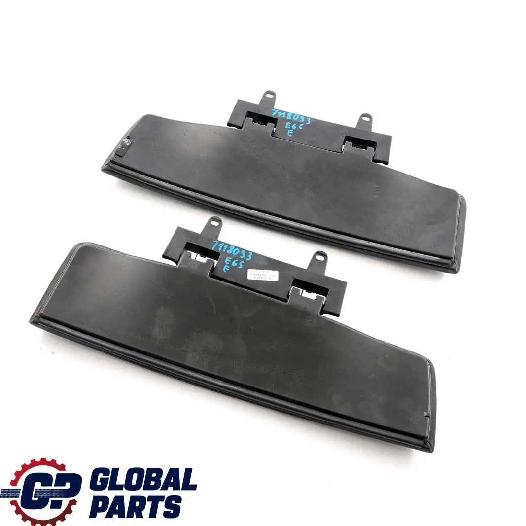 BMW 7 er E65 E66 Set Abdeckung Mittelarmlehne Vorne Leder Schwarz - SKU 7118093 - Teilenummer 7118093