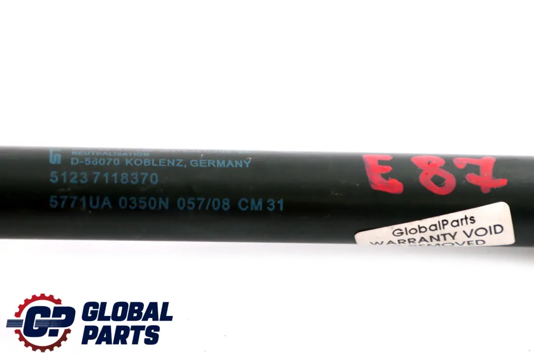 Presurizado Primavera Capo Puntal para BMW E81 E82 E87 E88 Gas con número de pieza 7118370 BMW E81 E82 E87 E88 Gas Presurizado Primavera Capo Puntal - SKU 7118370 - Número de pieza 7118370