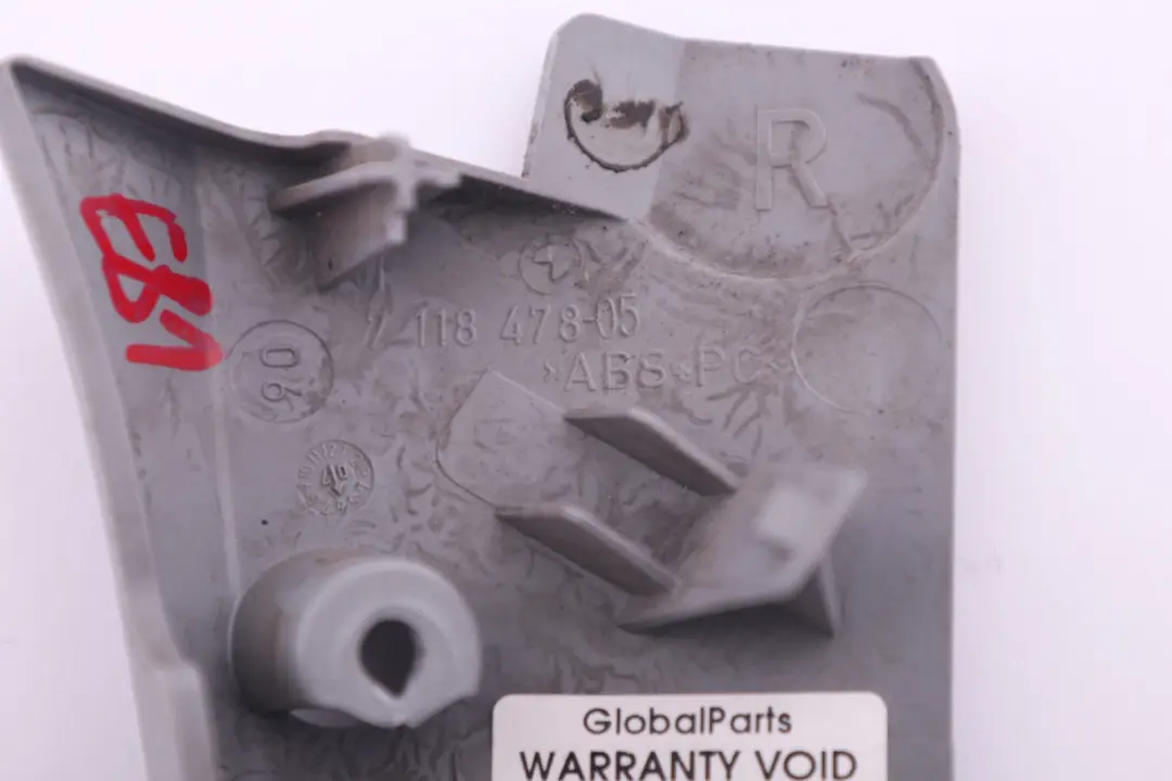 BMW X1 E84 E90 E91 Asiento Delantero Derecho Recubrimiento Interior Gris 7118478 - SKU 7118478-2 - Número de pieza 7157392