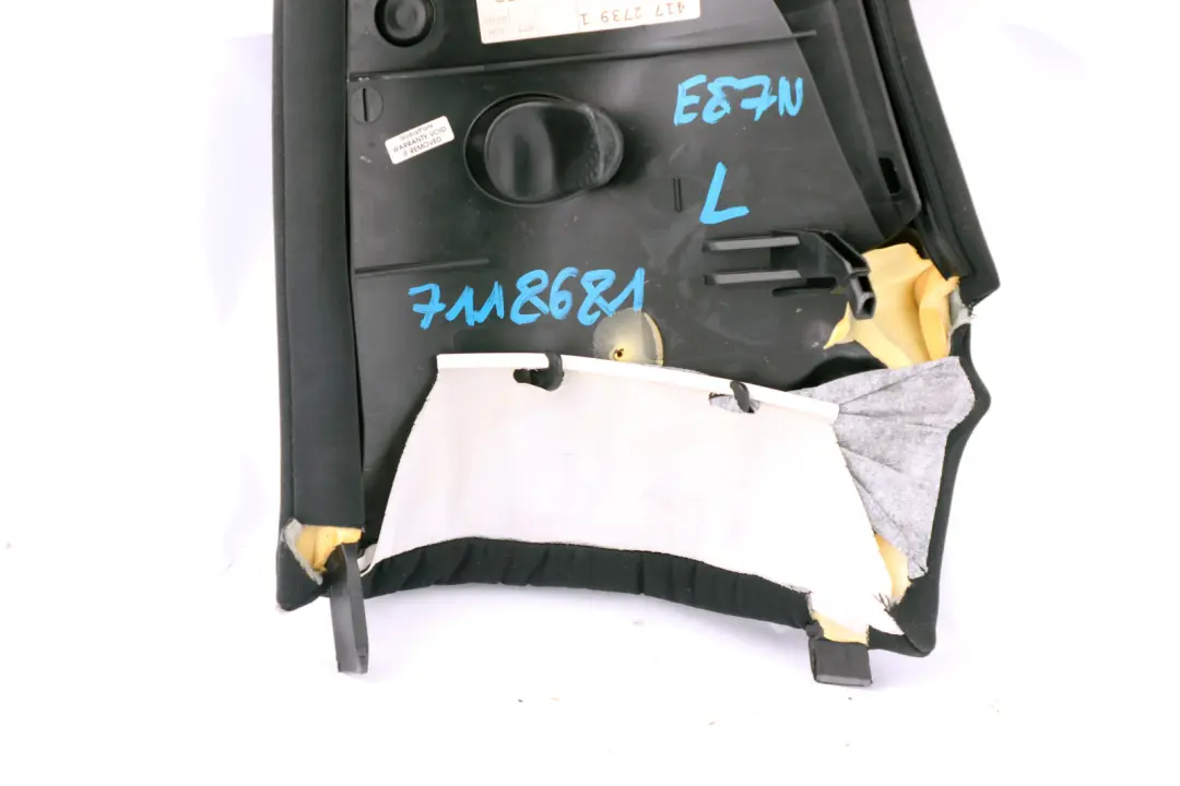 Hinten Sitz Rücksitz hinten links Seitenverkleidung für BMW 1 er E87N LCI mit Teilenummer 7118681 BMW 1 er E87N LCI Hinten Sitz Rücksitz hinten links Seitenverkleidung - SKU 7118681 - Teilenummer 7118681