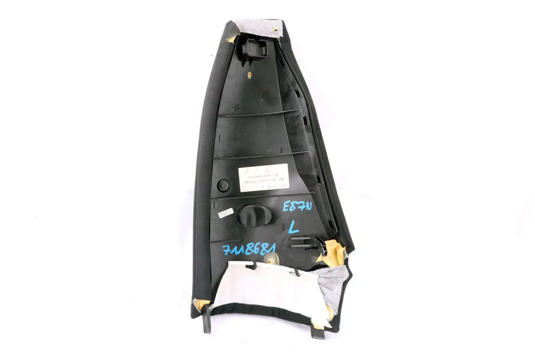 BMW E87N LCI Asiento Trasero Lado Izquierdo Remate Esquina Lateral Elektra - SKU 7118681 - Número de pieza 7118681