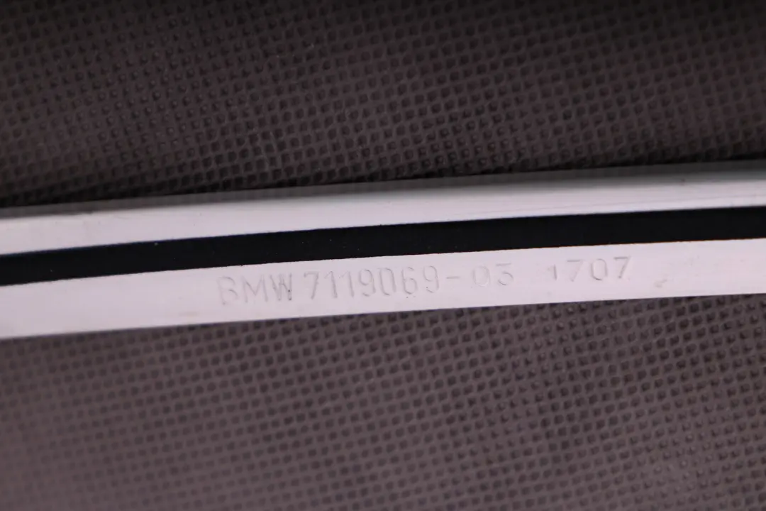 E93N Cabrio Windshield Panel Upper Frame Cover Strip to BMW 3 Series E93 with Part number 7119069 BMW 3 Series E93 E93N Cabrio Windshield Panel Upper Frame Cover Strip - SKU 7119069 - Part number 7119069