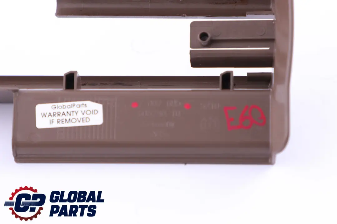 BMW 5 Series E60 E61 Front Left Seat Rail Cover Outside Trüffelbraun 7007697 - SKU 7119837 - Part number 7119837