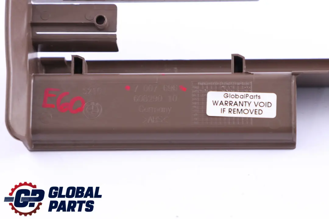 BMW E60 E61 Cache rail de siège avant extérieur droit Trüffelbraun 7007696 - SKU 7119838 - Numéro de pièce 7119838