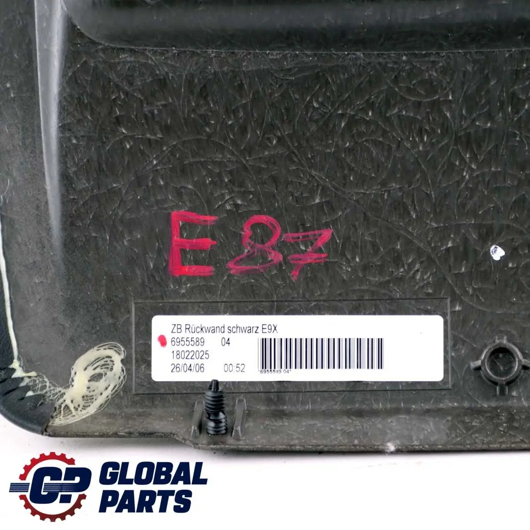 Asiento Delantero Panel Trasero Negro para BMW E81 E82 E87 con número de pieza 7119937 BMW E81 E82 E87 Asiento Delantero Panel Trasero Negro - SKU 7119937 - Número de pieza 7119937