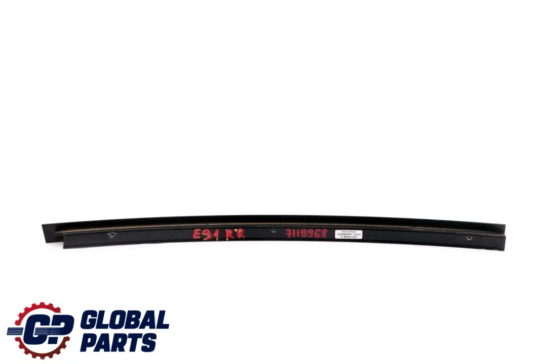 Fenster Führungsnetz Abdeckung Rechts Hinten Schwarz Matt für BMW E91 mit Teilenummer 7119968 BMW E91 Fenster Führungsnetz Abdeckung Rechts Hinten Schwarz Matt - SKU 7119968 - Teilenummer 7119968