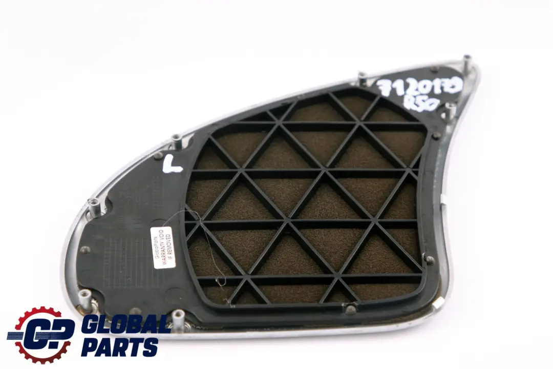 Porta Grata Altoparlante SX Cromo Opaco per Mini Cooper One R50 R53 con numero di parte 7120179 Mini Cooper One R50 R53 Porta Grata Altoparlante SX Cromo Opaco - SKU 7120179 - Numero di parte 7120179