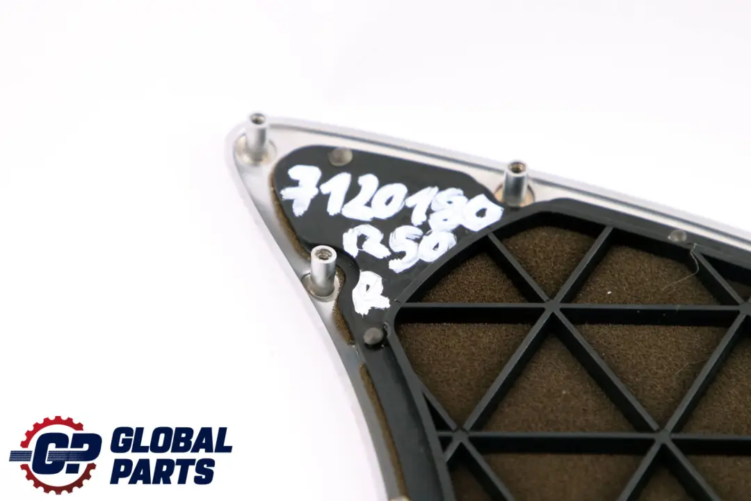 BMW Mini Cooper One R50 R53 Tür Gitter Lautsprecher Rechts Matt Chrom - SKU 7120180 - Teilenummer 7120180