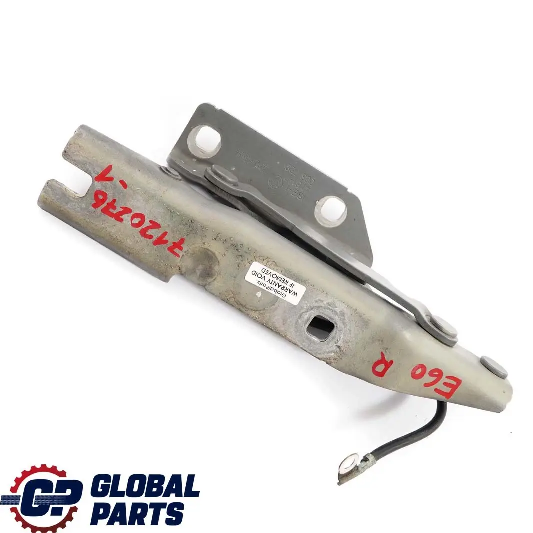 BMW 5 Series E60 E61 Right Engine Hood Hinge O/S Silbergrau 7008728 - SKU 7120278-1 - Part number 41617120276