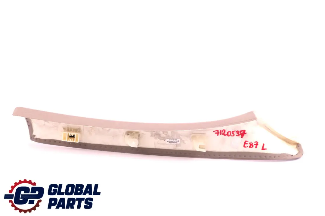 BMW E87 E87N Tapa Columna A Izquierda Embellecedor Beige - SKU 7120537 - Número de pieza 7120537