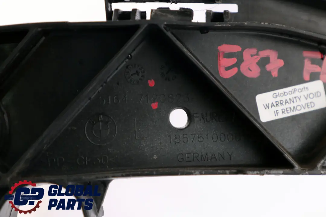 BMW E81 E82 E87 Headlight Bracket Front Left N/S Support Mount - SKU 7120823 - Part number 7120823