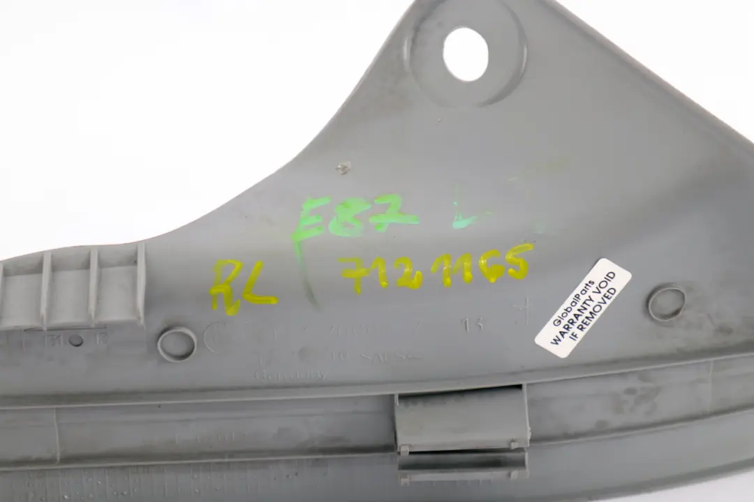 BMW E87 LCI Cover Strip Entrance Rear Left N/S Alaska Grey - SKU 7121165 - Part number 7066977