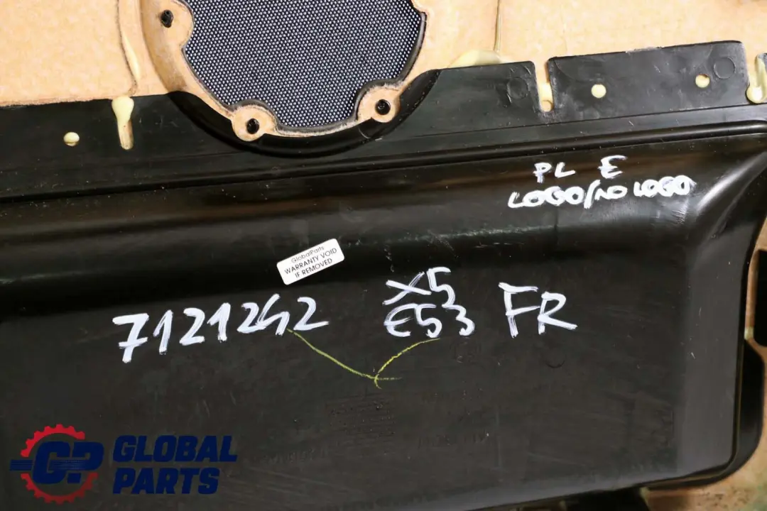 Front Right O/S Door Card Black Walknappa Leather Trim Panel to BMW X5 Series E53 with Part number 7121242 BMW X5 Series E53 Front Right O/S Door Card Black Walknappa Leather Trim Panel - SKU 7121242 - Part number 7121242