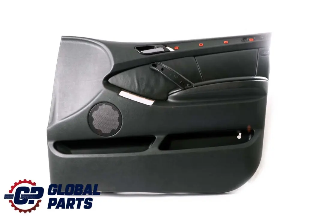 Front Right O/S Door Card Black Walknappa Leather Trim Panel to BMW X5 Series E53 with Part number 7121242 BMW X5 Series E53 Front Right O/S Door Card Black Walknappa Leather Trim Panel - SKU 7121242 - Part number 7121242