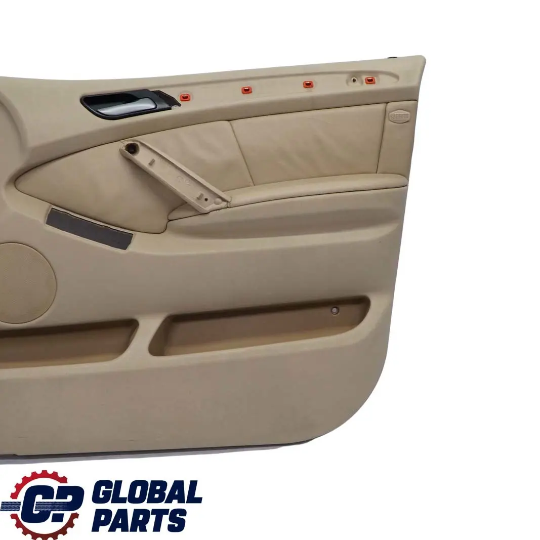 Front Right O/S Door Card Trim Panel Leather Walknappa Beige to BMW X5 Series E53 with Part number 7121244 BMW X5 Series E53 Front Right O/S Door Card Trim Panel Leather Walknappa Beige - SKU 7121244 - Part number 7121244