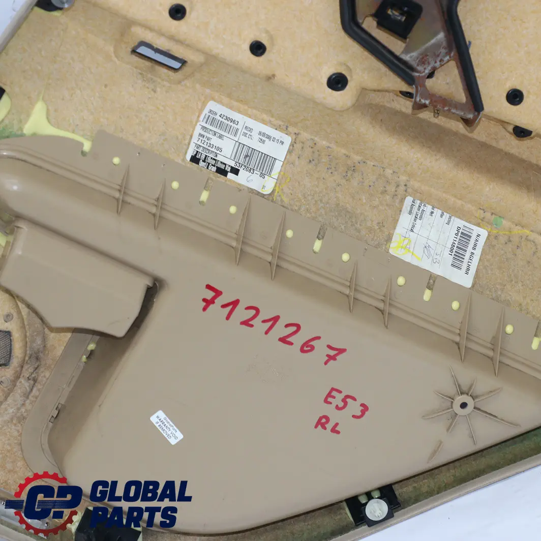 Reihe E53 Türverkleidung Hinten Links Walknappa Hellbeige Beige für BMW X5 mit Teilenummer 7121267 BMW X5 Reihe E53 Türverkleidung Hinten Links Walknappa Hellbeige Beige - SKU 7121267 - Teilenummer 7121267