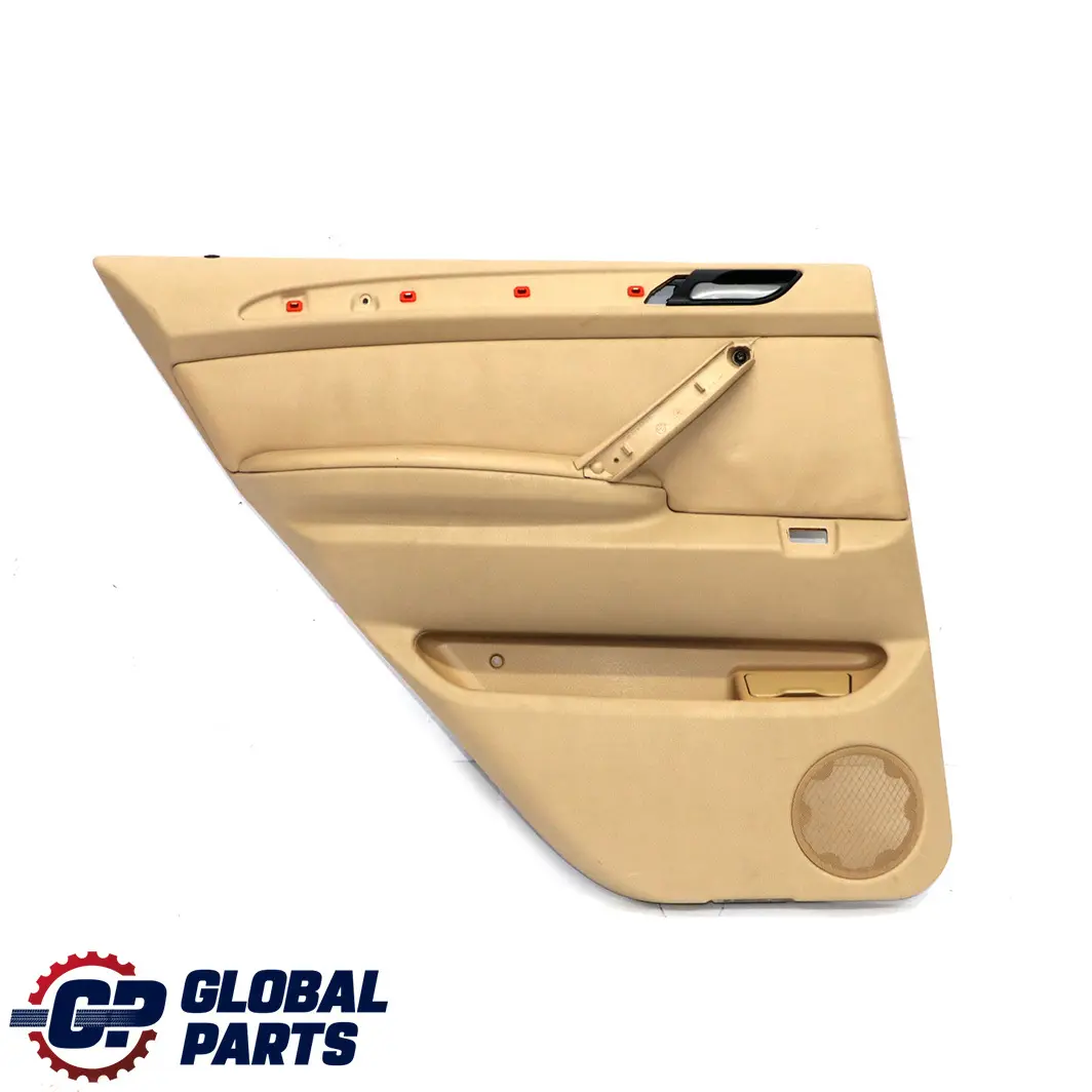 Left N/S Door Card Trim Panel Leather Walknappa Beige to BMW X5 E53 Rear with Part number 7121267 BMW X5 E53 Rear Left N/S Door Card Trim Panel Leather Walknappa Beige - SKU 7121267 - Part number 7121267
