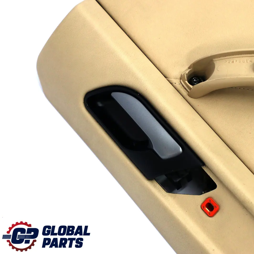 Left N/S Door Card Trim Panel Leather Walknappa Beige to BMW X5 E53 Rear with Part number 7121267 BMW X5 E53 Rear Left N/S Door Card Trim Panel Leather Walknappa Beige - SKU 7121267 - Part number 7121267