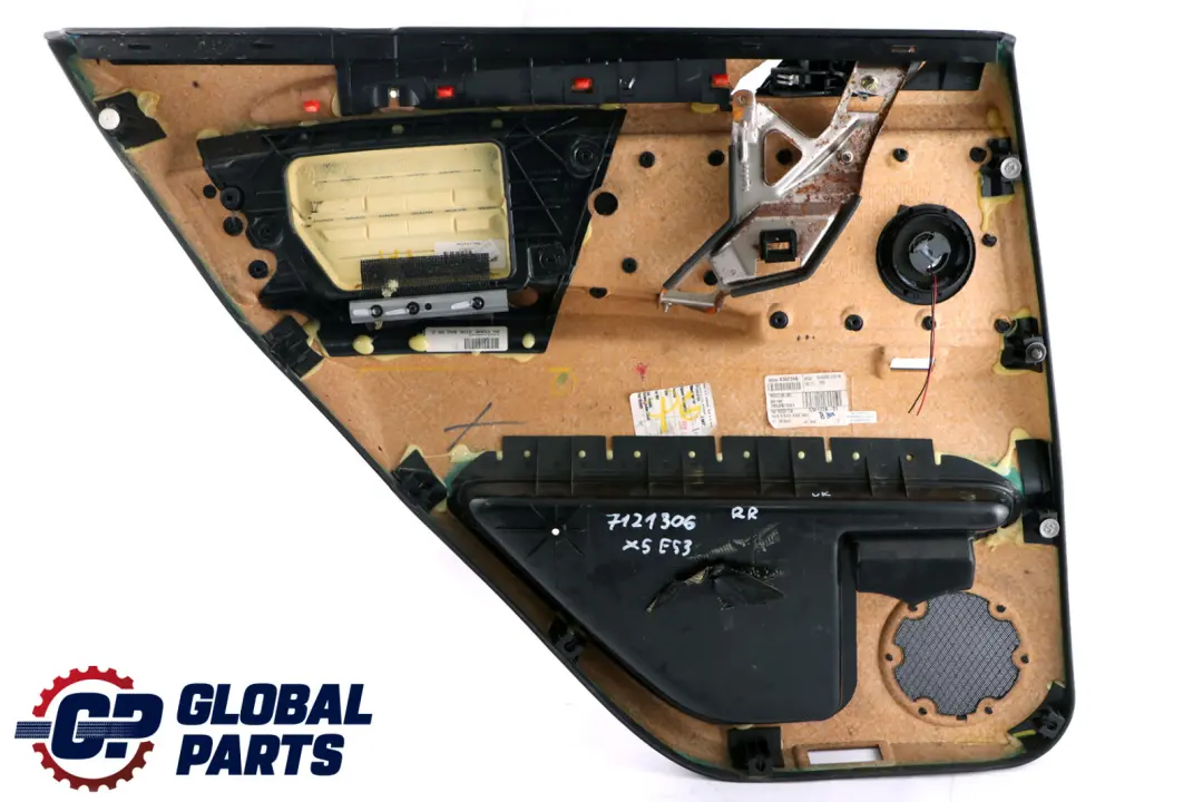 Right O/S Door Card Trim Panel Leather Walknappa Black to BMW X5 E53 Rear with Part number 7121306 BMW X5 E53 Rear Right O/S Door Card Trim Panel Leather Walknappa Black - SKU 7121306 - Part number 7121306