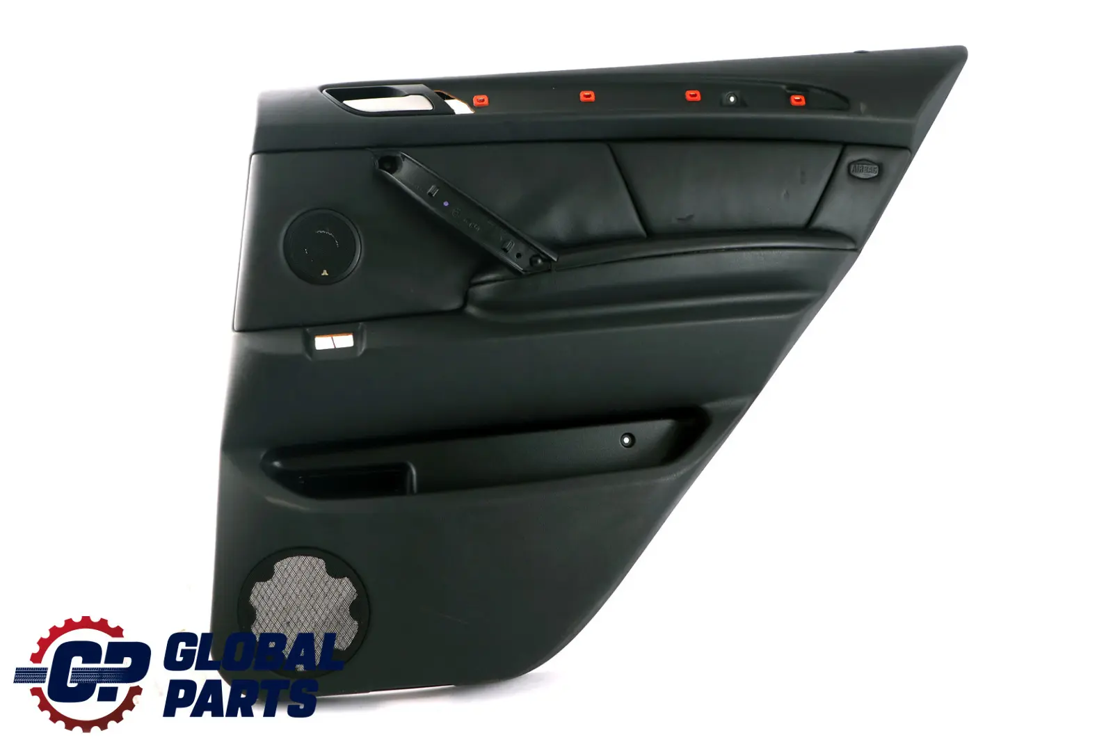 BMW X5 E53 Rear Right O/S Door Card Trim Panel Leather Walknappa Black
