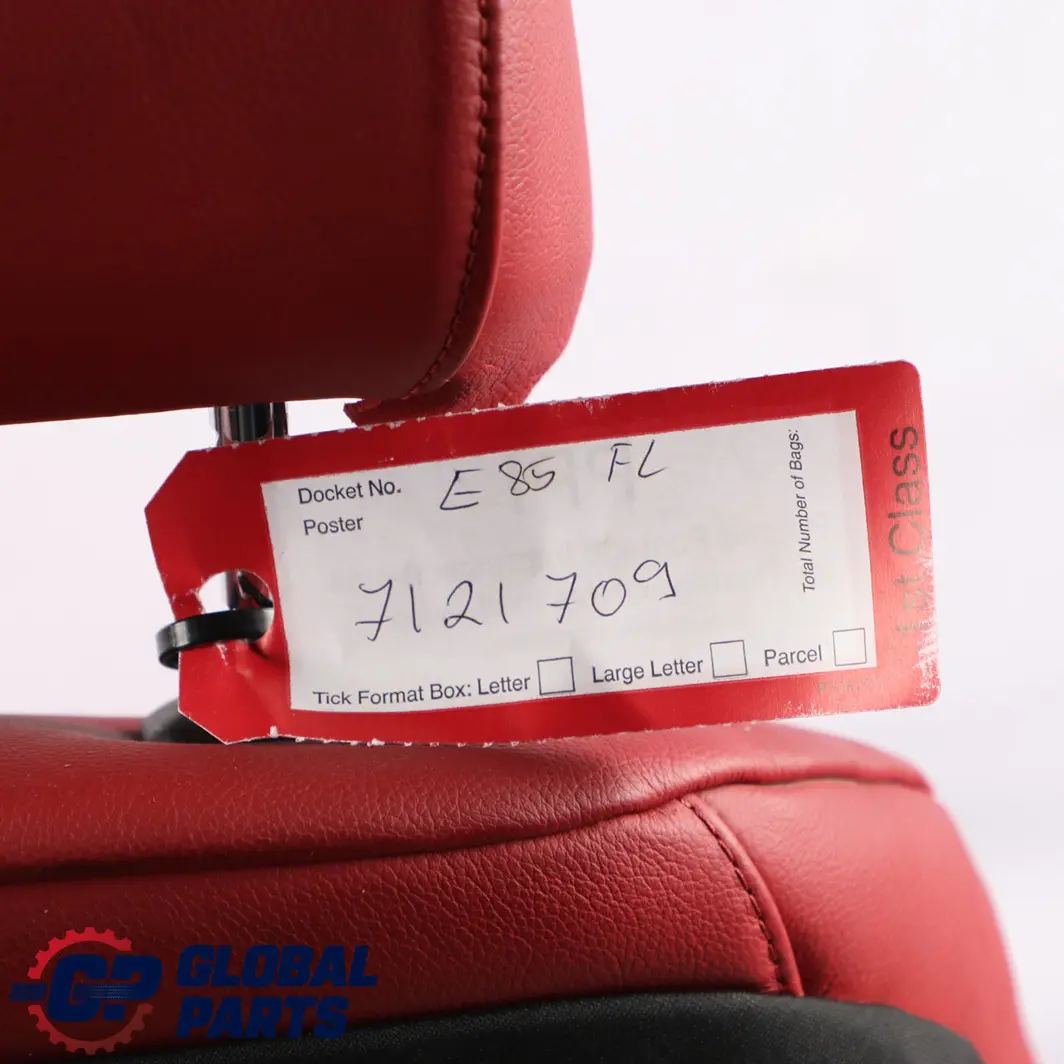 Leather Front Left N/S Seat Oregon to BMW Z4 Series E85 E86 Cabrio Roadster Red with Part number 7121709 BMW Z4 Series E85 E86 Cabrio Roadster Red Leather Front Left N/S Seat Oregon - SKU 7121709 - Part number 7121709