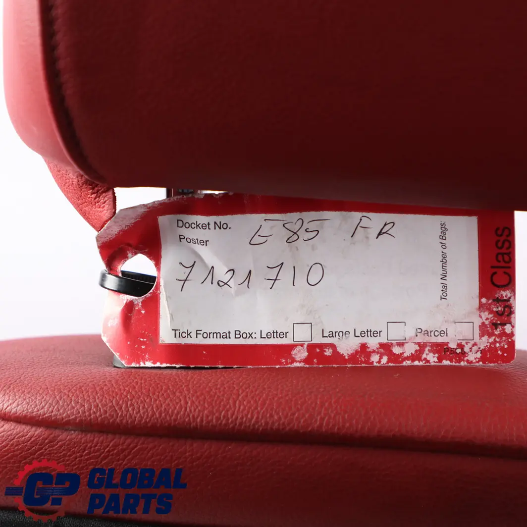 Leather Front Right O/S Seat Oregon to BMW Z4 Series E85 E86 Cabrio Roadster Red with Part number 7121710 BMW Z4 Series E85 E86 Cabrio Roadster Red Leather Front Right O/S Seat Oregon - SKU 7121710 - Part number 7121710