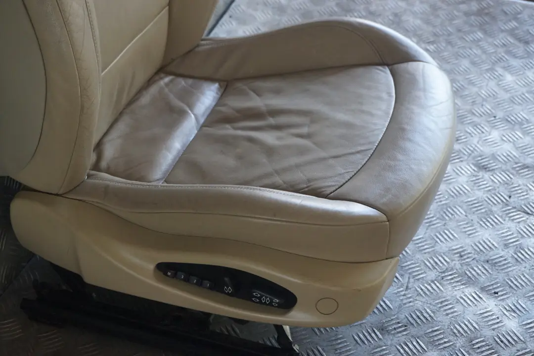 Heated Front Right O/S Beige Leather Driver Side Seat Memory to BMW Z4 Series E85 with Part number 7121712 BMW Z4 Series E85 Heated Front Right O/S Beige Leather Driver Side Seat Memory - SKU rhd-7121712 - Part number 7121712