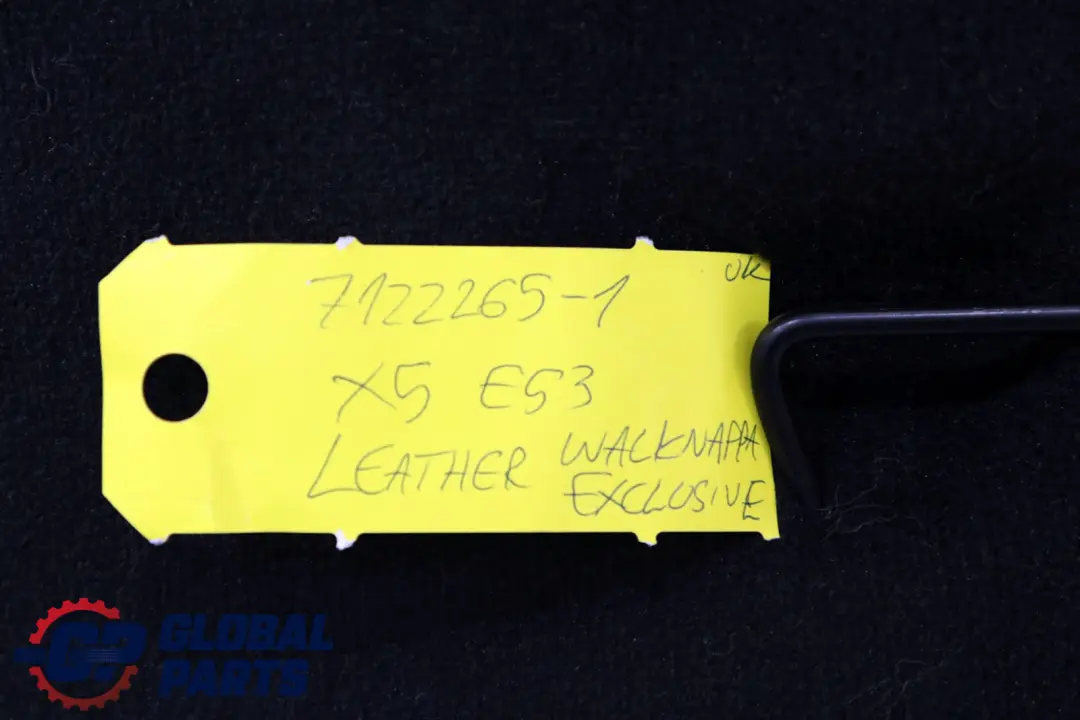 BMW X5 E53 Black Walknappa Leather Rear Seat Backrest Left N/S - SKU 7122265-1 - Part number 7122265