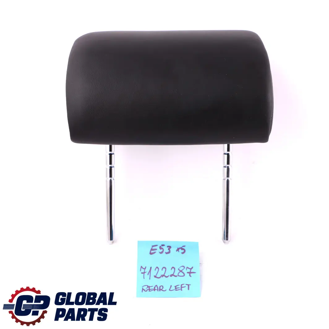 BMW X5 Series E53 Rear Seat Middle Centre Headrest Leather Walknappa Black - SKU 7122287 - Part number 7122287