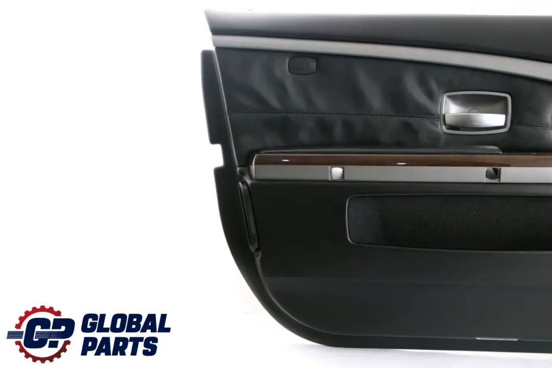 Front Left N/S Door Card Leather Pearl Black Lining Trim to BMW 7 Series E65 E66 with Part number 7122379 BMW 7 Series E65 E66 Front Left N/S Door Card Leather Pearl Black Lining Trim - SKU 7122379 - Part number 7122379