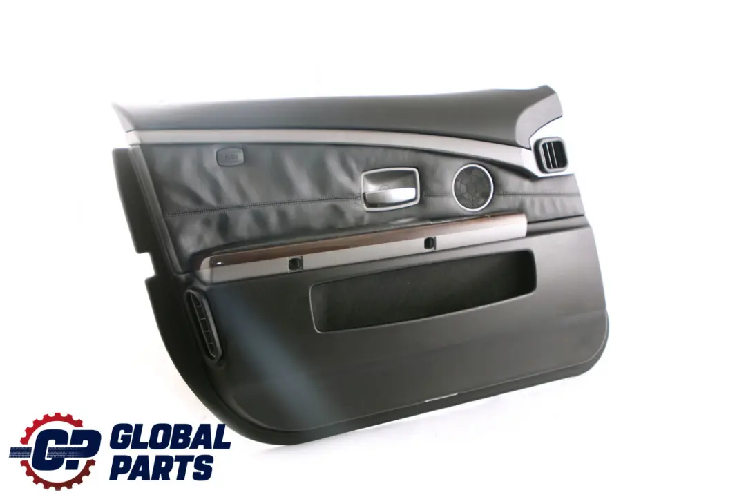 Front Left N/S Door Card Leather Pearl Black Lining Trim to BMW 7 Series E65 E66 with Part number 7122379 BMW 7 Series E65 E66 Front Left N/S Door Card Leather Pearl Black Lining Trim - SKU 7122379 - Part number 7122379
