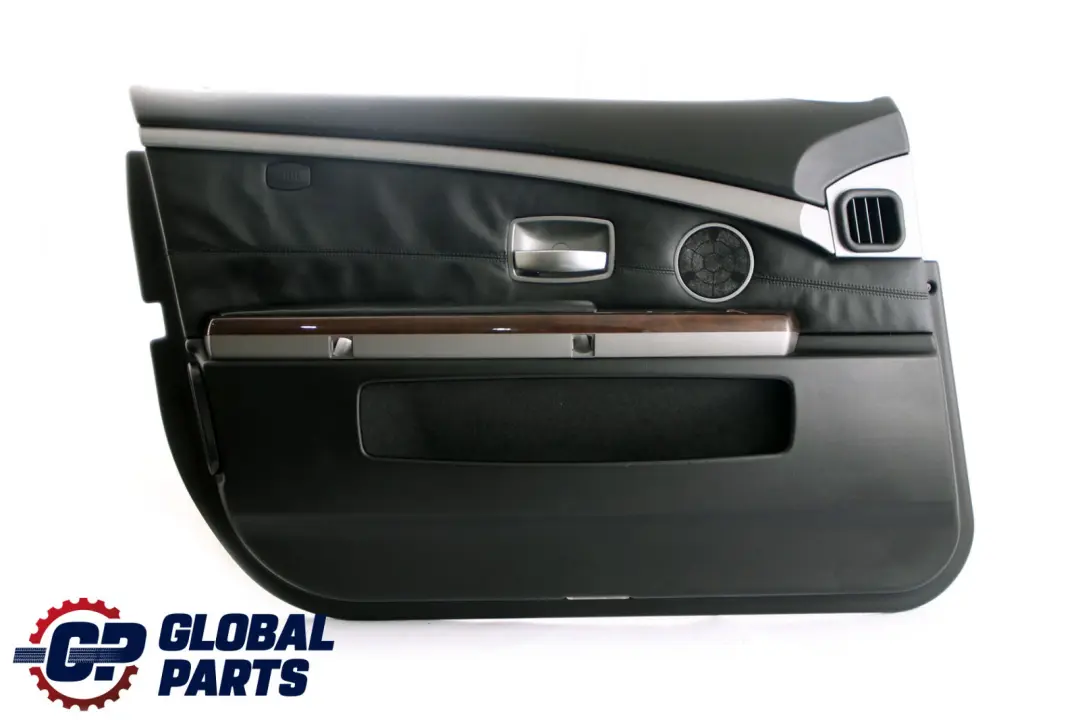 Front Left N/S Door Card Leather Pearl Black Lining Trim to BMW 7 Series E65 E66 with Part number 7122379 BMW 7 Series E65 E66 Front Left N/S Door Card Leather Pearl Black Lining Trim - SKU 7122379 - Part number 7122379