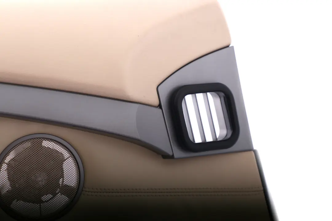 BMW 7 Series E65 Front Left N/S Leather Interior Door Card Trim Cream Beige - SKU 7122385 - Part number 7122385