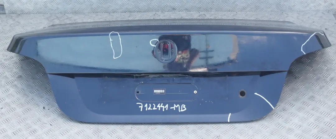 BMW 5 Series E60 Trunk Boot Lid Tailgate Monacoblau Monaco Blue Metallic - A35 - SKU 7122441-MB - Part number 7122441