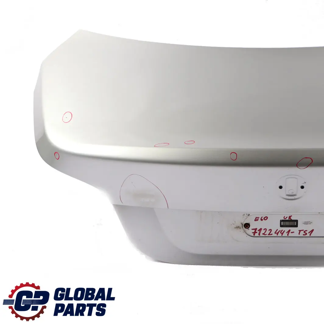 Trunk Boot Lid Tailgate Titansilber Silver Metallic - 354 to BMW 5 Series E60 1 with Part number 7122441 BMW 5 Series E60 1 Trunk Boot Lid Tailgate Titansilber Silver Metallic - 354 - SKU 7122441-TS1 - Part number 7122441