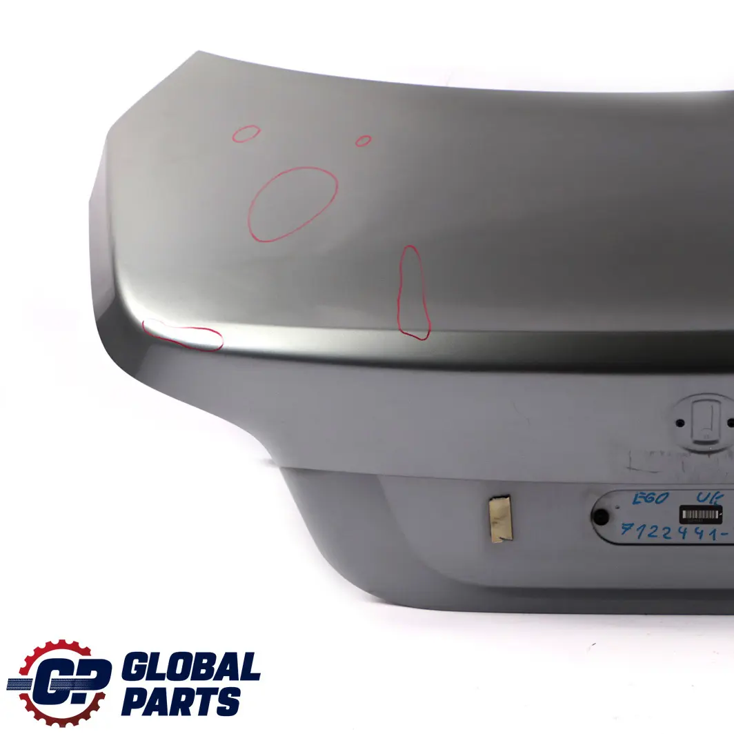Trunk Boot Lid Tailgate Titansilber Silver Metallic - 354 to BMW 5 Series E60 2 with Part number 7122441 BMW 5 Series E60 2 Trunk Boot Lid Tailgate Titansilber Silver Metallic - 354 - SKU 7122441-TS2 - Part number 7122441