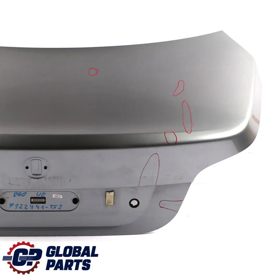 Trunk Boot Lid Tailgate Titansilber Silver Metallic - 354 to BMW 5 Series E60 2 with Part number 7122441 BMW 5 Series E60 2 Trunk Boot Lid Tailgate Titansilber Silver Metallic - 354 - SKU 7122441-TS2 - Part number 7122441