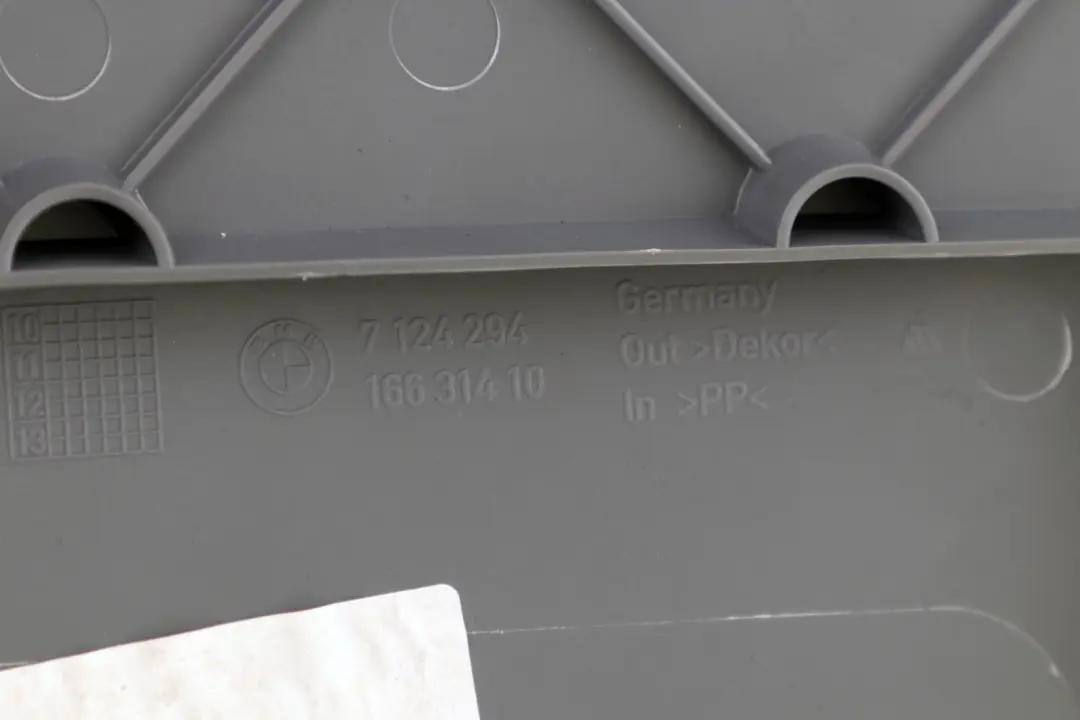 BMW E93 Panel Interior Trunk Boot Partition Bulkhead Anthrazit - SKU 7124294 - Número de pieza 7124294