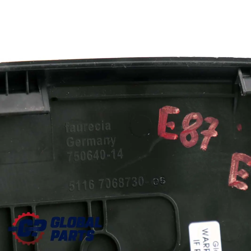 BMW 1 E87 2 Garniture de la Console Centrale Arriere Noir 7068730 - SKU 7124775-2 - Numéro de pièce 7124775