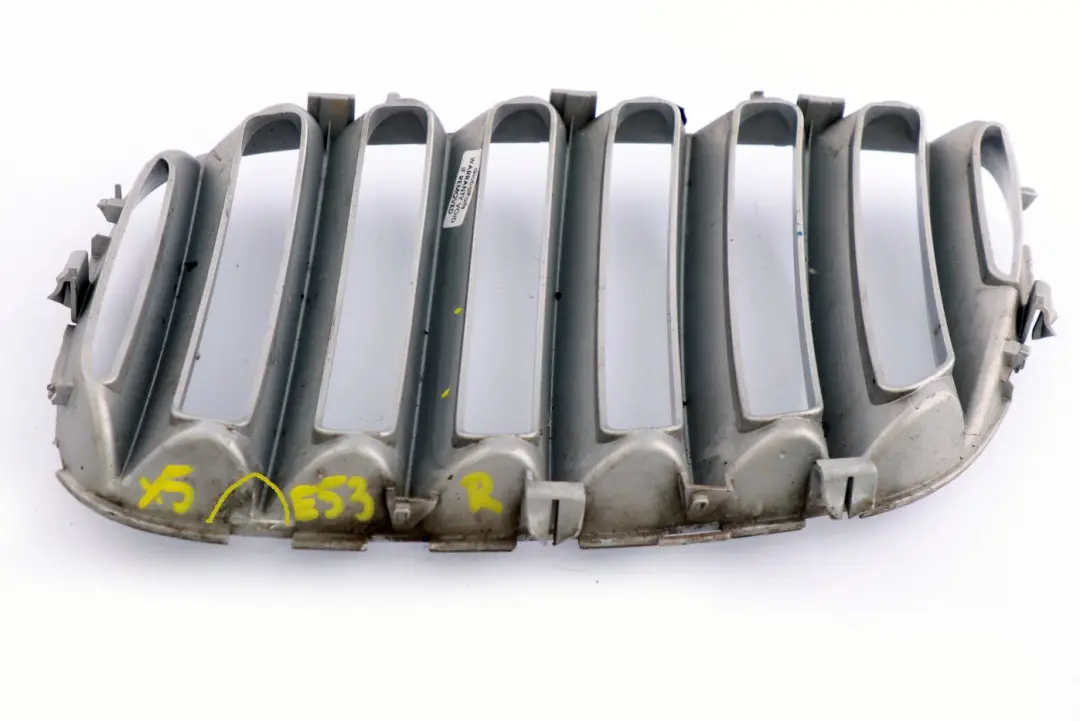 BMW X5 Series E53 Bumper Centre Grille Bonnet Right O/S Titan II Silver - SKU 7124816 - Part number 7124816