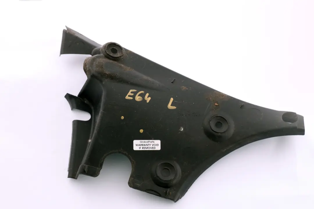 Osłona zaślepka obudowa rynienki lewa do BMW E64 o numerze 7124911 BMW E64 Osłona zaślepka obudowa rynienki lewa - SKU 7124911 - Numer Części 7124911