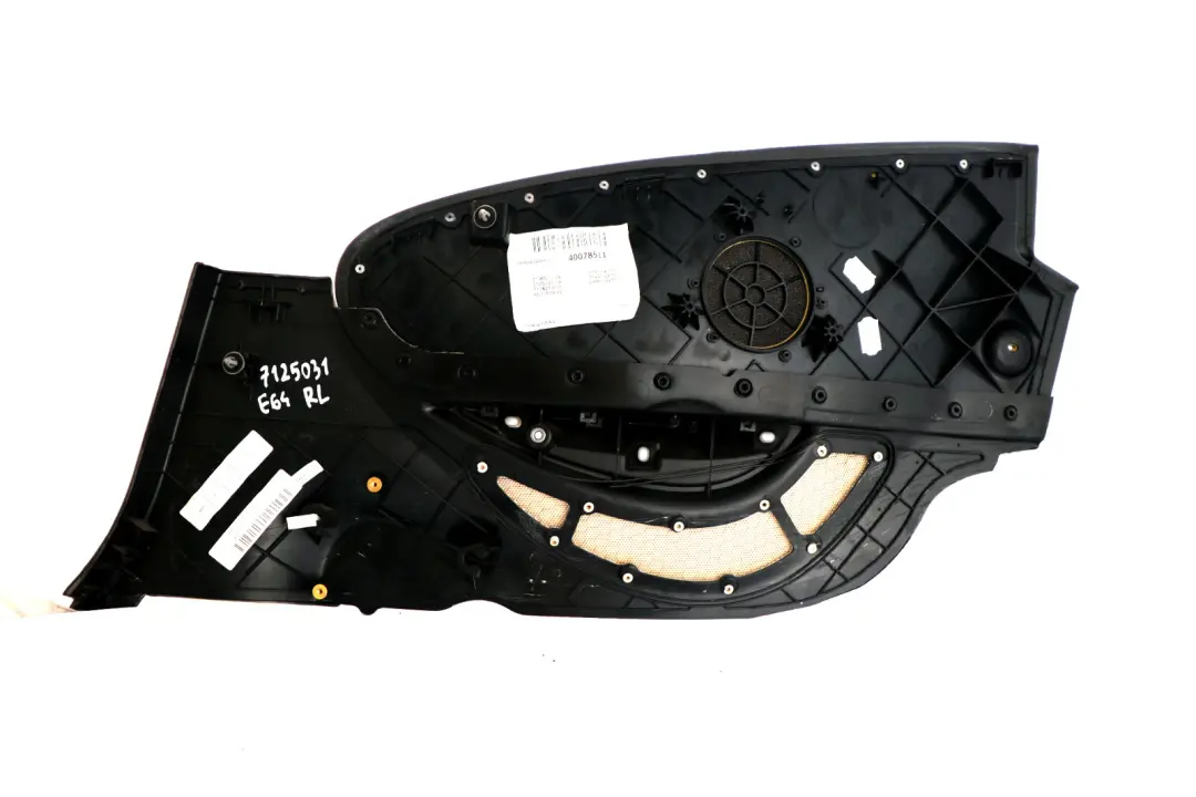 Left N/S Lateral Trim Panel Leather Cream Beige to BMW 6 Series E63 E64 Rear with Part number 7125031 BMW 6 Series E63 E64 Rear Left N/S Lateral Trim Panel Leather Cream Beige - SKU 7125031 - Part number 7125031