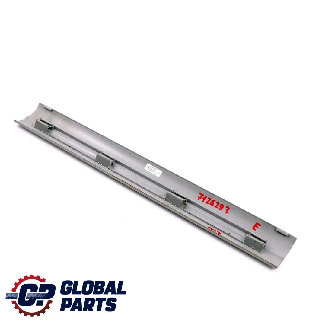 Door Entrance Kick Trim Cover Strip Front Alaska Grey to BMW 1 Series E87 with Part number 7126293 BMW 1 Series E87 Door Entrance Kick Trim Cover Strip Front Alaska Grey - SKU 7126293 - Part number 7126293