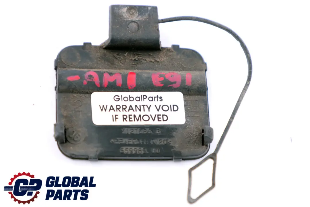 BMW 3 Series E91 Rear Bumper Towing Eye Flap Arktis Metallic - A34 - SKU 7127695-AM1 - Part number 7127695