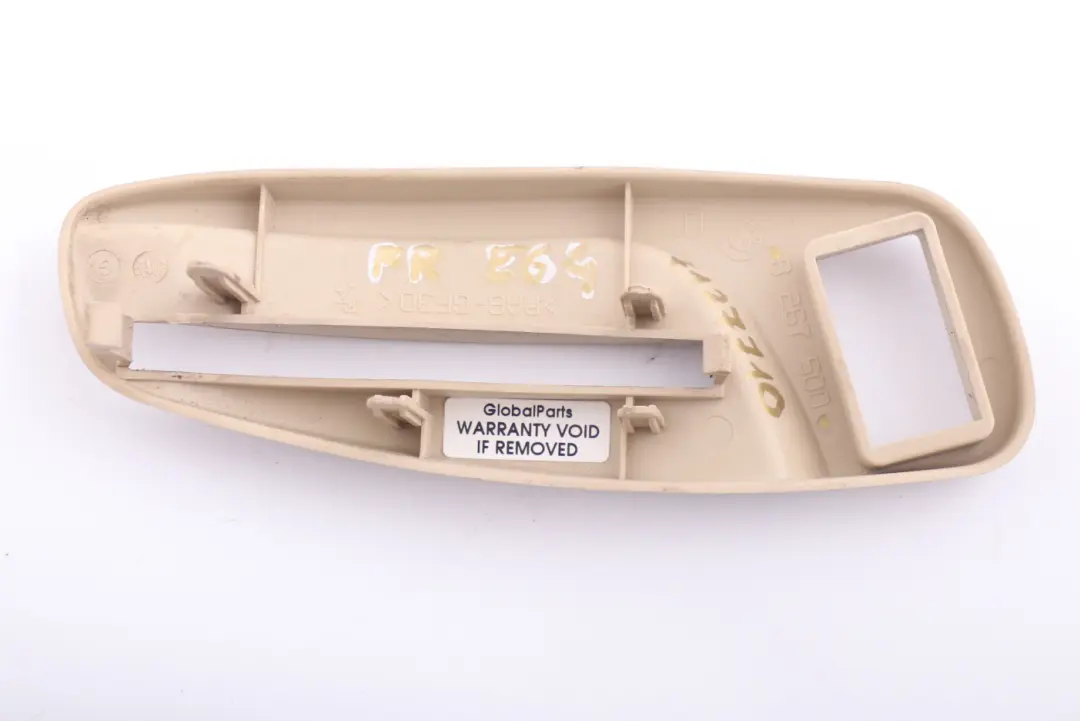 Front Right Seat O/S Release Cover Trim Creambeige 8267500 to BMW 6 Series E64 with Part number 7127710 BMW 6 Series E64 Front Right Seat O/S Release Cover Trim Creambeige 8267500 - SKU 7127710 - Part number 7127710