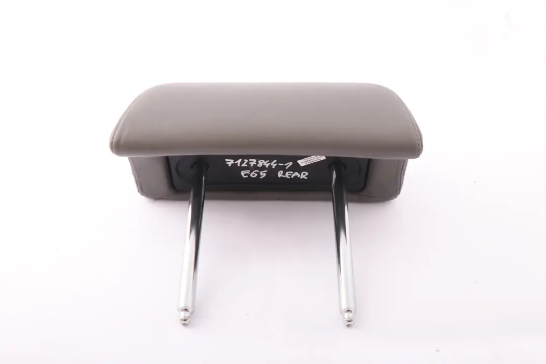 Left Right N/O/S Leather Headrest Grey to BMW 7 Series E65 1 Rear Seat with Part number 7127844 BMW 7 Series E65 1 Rear Seat Left Right N/O/S Leather Headrest Grey - SKU 7127844-1 - Part number 7127844