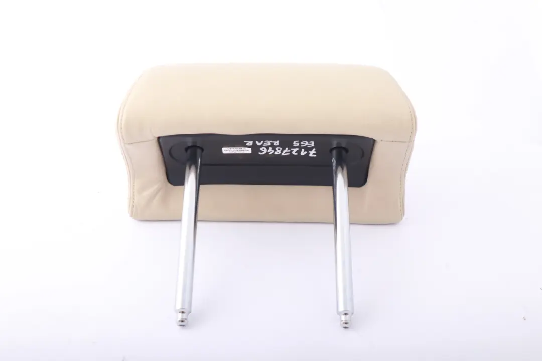 BMW 7 Series E65 Rear Seat Left Right N/O/S Leather Headrest Beige - SKU 7127846 - Part number 7127846