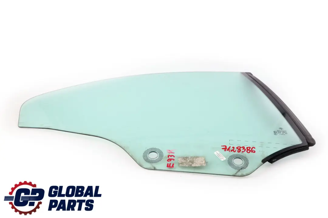 E93N Cabrio Convertible Side Window Glass Green Rear Right O/S to BMW E93 with Part number 7128386 BMW E93 E93N Cabrio Convertible Side Window Glass Green Rear Right O/S - SKU 7128386 - Part number 7128386